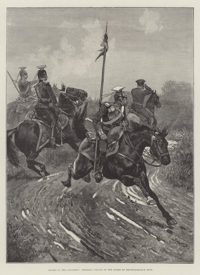 Armies of the Continent, Prussian Uhlans of the Guard on Reconnaissance Duty by Richard Caton Woodville junior